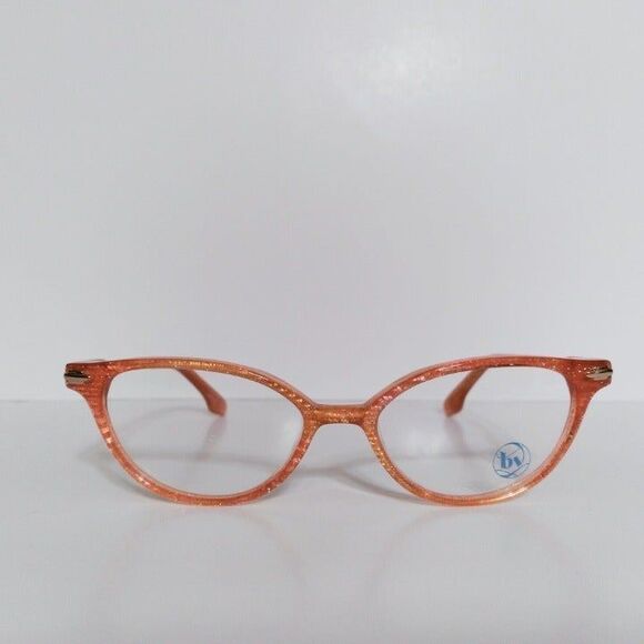 Womens Bon Vivant Coral Designer Cat Eyeglass Frames Never Worn Handmade Italy - Picture 1 of 6